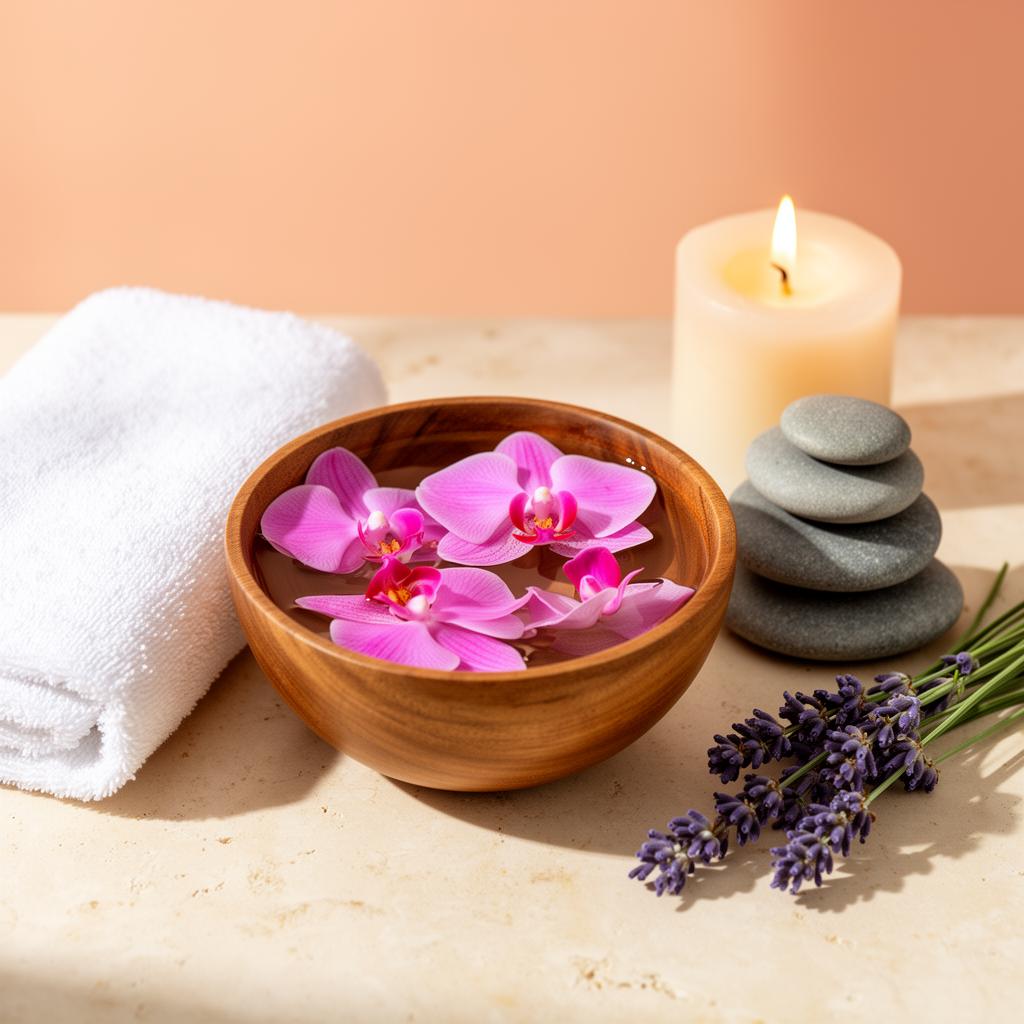 foot reflexology treatment setting