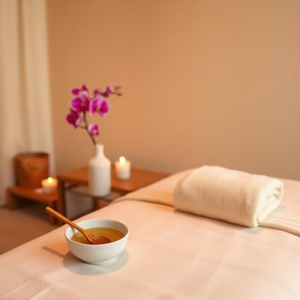 remedial massage treatment setting