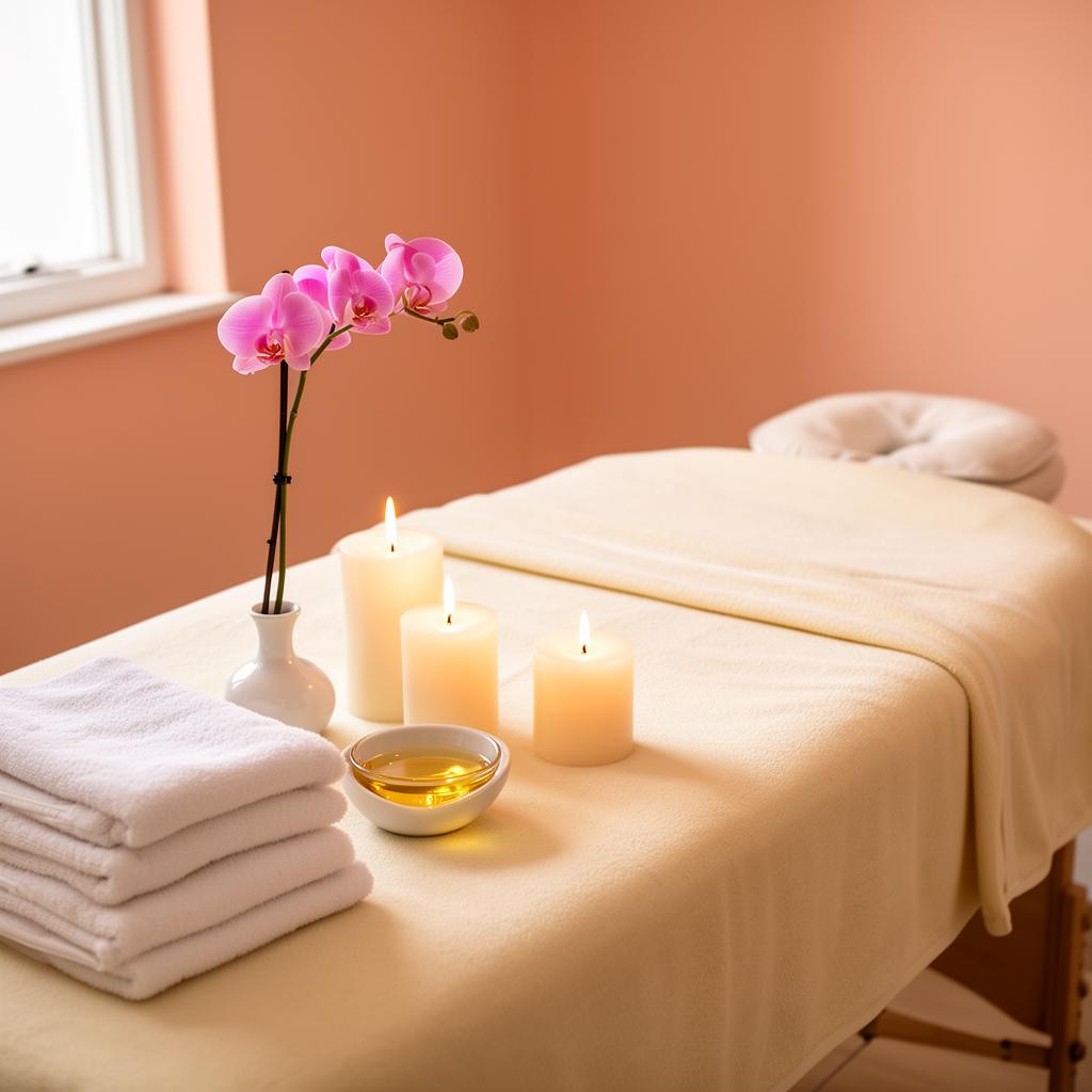 therapeutic massage treatment setting